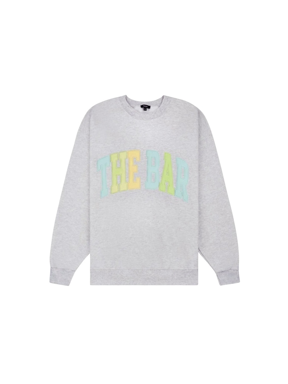 THE BAR VARSITY SWEATSHIRT LT HEATHER GREY/CITRUS FADE XXL